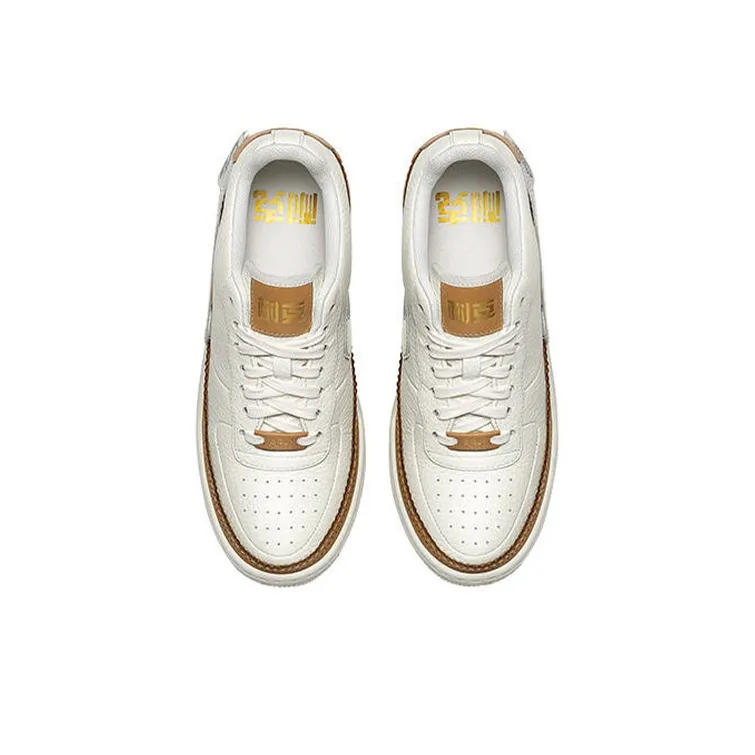 Nike Air Force 1 Jester 'the Bund' Coverage Wear Resistant Low Top Skateboard Shoes Unisex White Yellow-3