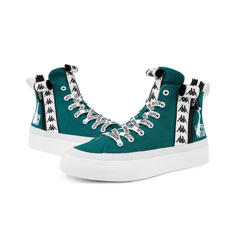 Kappa BANDA Non-slip Lightweight High-Top Skateboard Shoes Unisex Green-3
