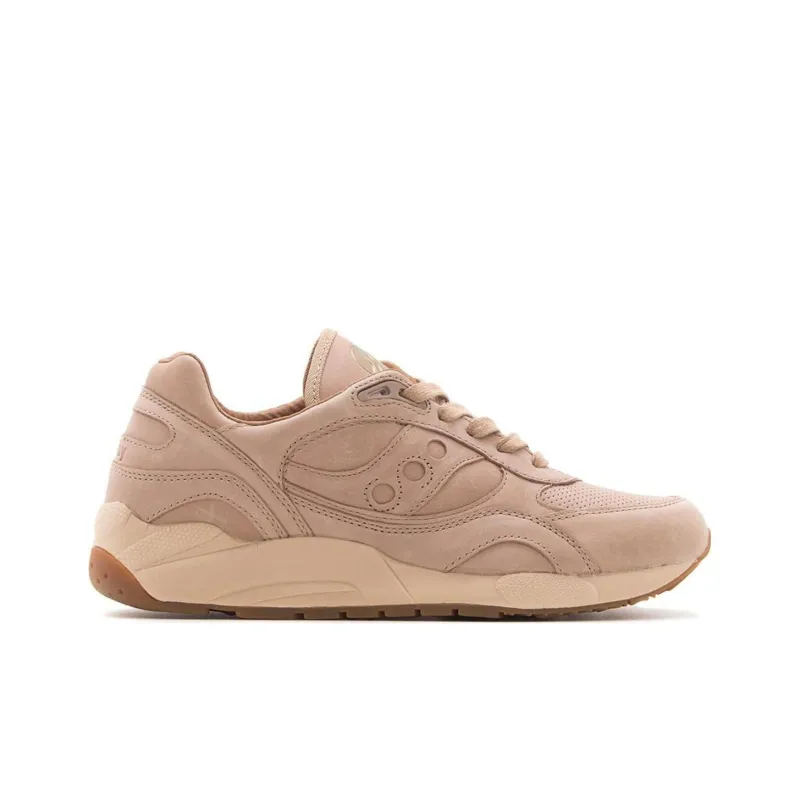 Saucony Shadow 6000 Cushioning, Wear Resistant Low Top Running Shoes Men's Gray Brown-1