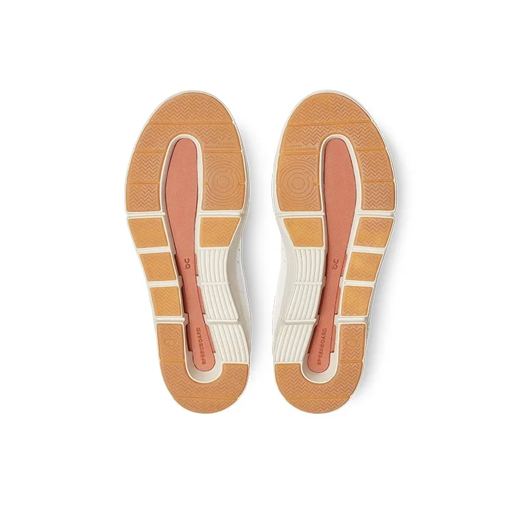 On CourtTHE ROGER Anti Slip Wear Resistant Low Top Skateboard Shoes Women's White Earth Umber-5