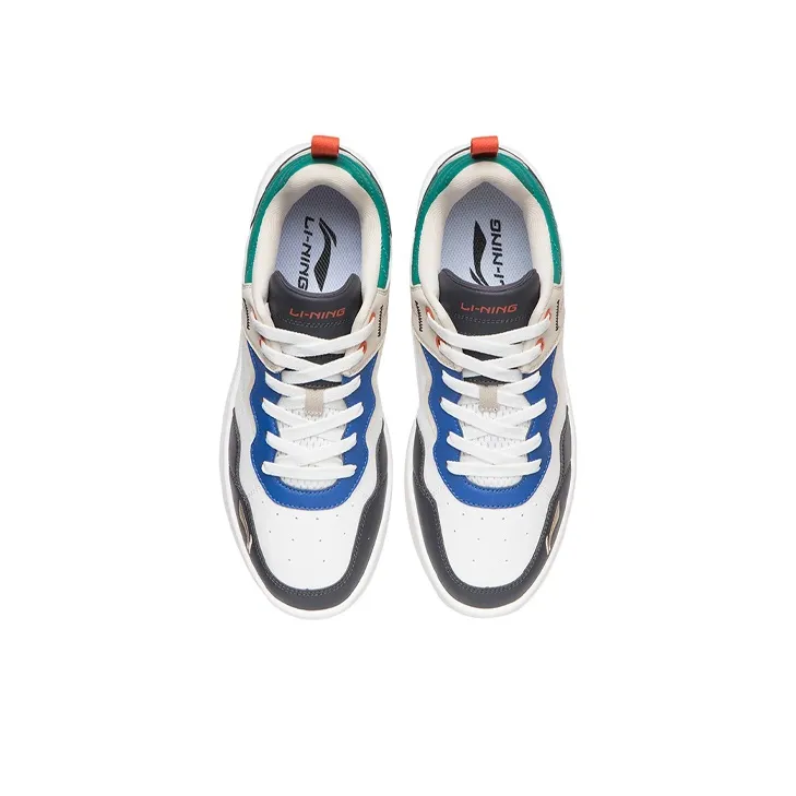 LiNing The Beginning Of The Line Low Top Skateboard Shoes Men's White Black Green-3