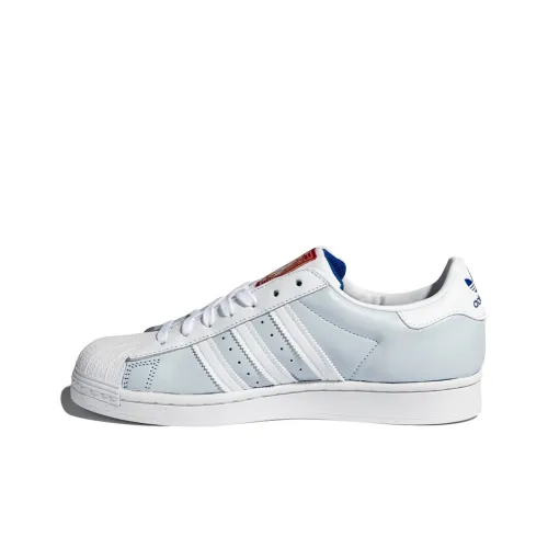 Adidas Originals Superstar Series Skateboard Shoes Unisex Low-Top Blue/White/Red