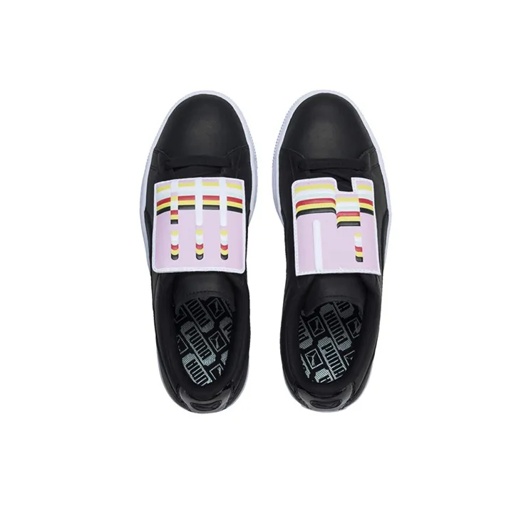 PUMA Basket Badge Casual Sneakers Black/White Women's-2