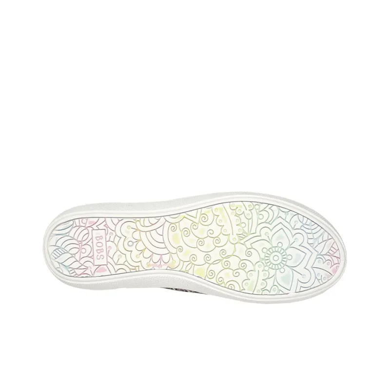 Skechers Bob's B Cute - Fur-tastic Anti-Slip Wear-Resistant Low-Top Skateboard Shoes Women's Pink Black Tie-Dye-4