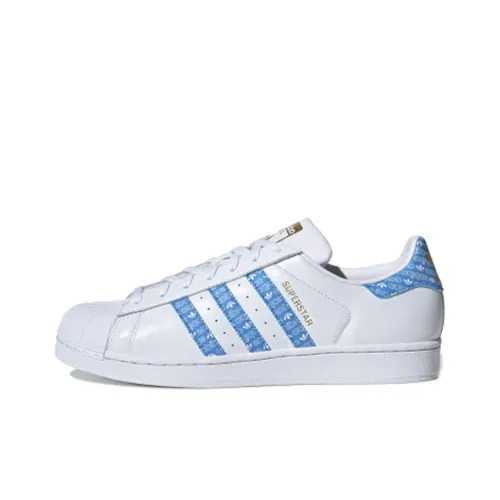 Superstar Adidas Originals 'Real Blue Logo Print'