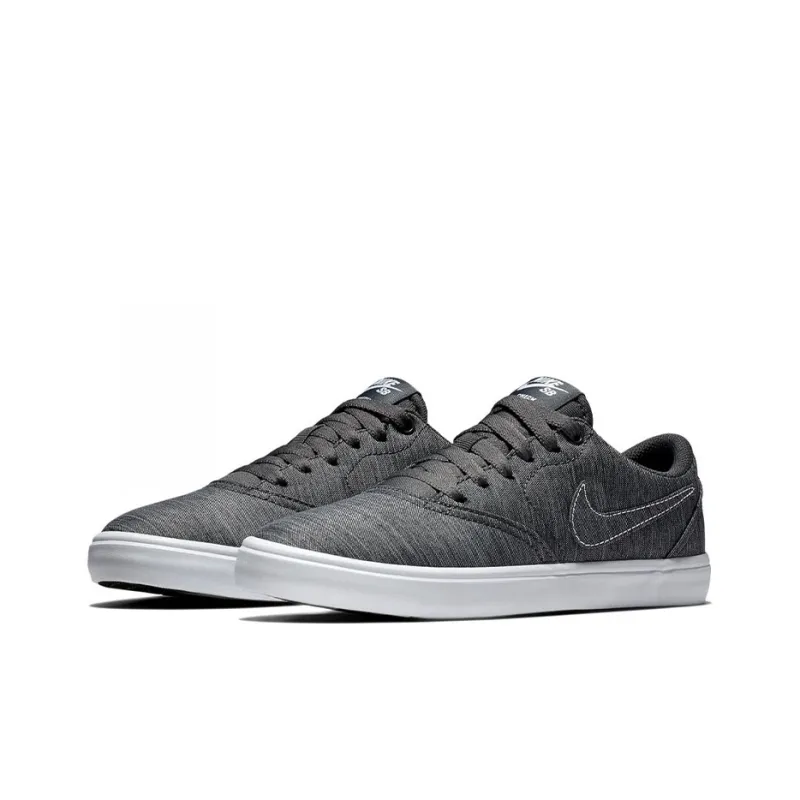 Nike SB Check Skateboard Shoes Women's Low-Top Gray/White-2