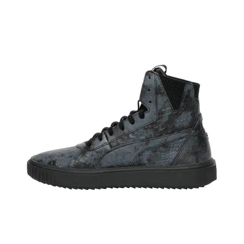 PUMA Breaker Mid Coverage Wear-Resistant High-Top Skateboard Shoes Women's Black-0