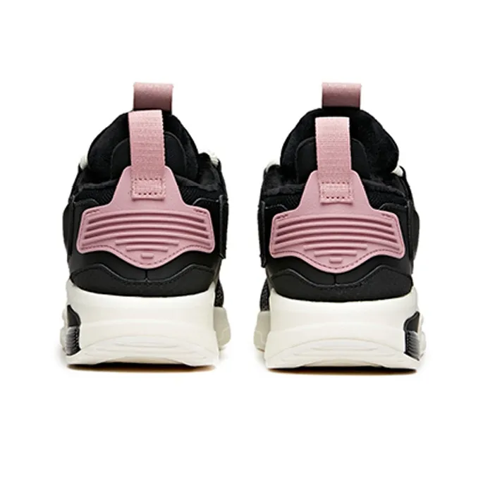 Anta Life Collection Cushioned Wear-Resistant Balanced Breathable Low-Top Skateboard Shoes Women's Black Lotus Pink-3