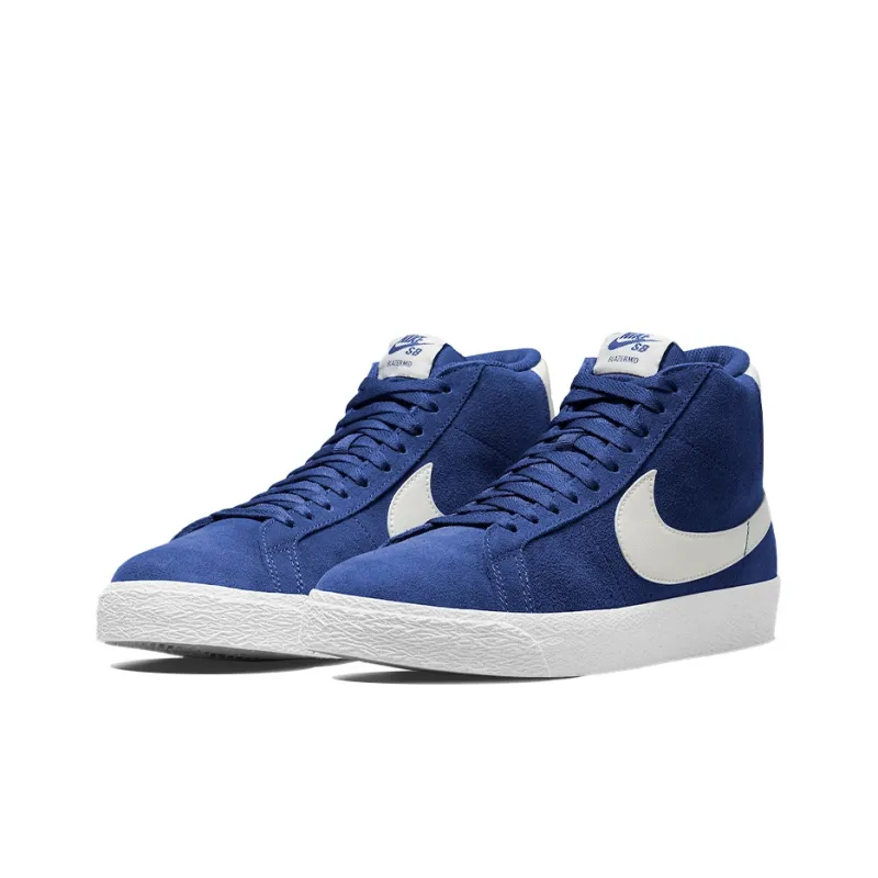 Nike Sb Blazer Mid Royal Blue White-2