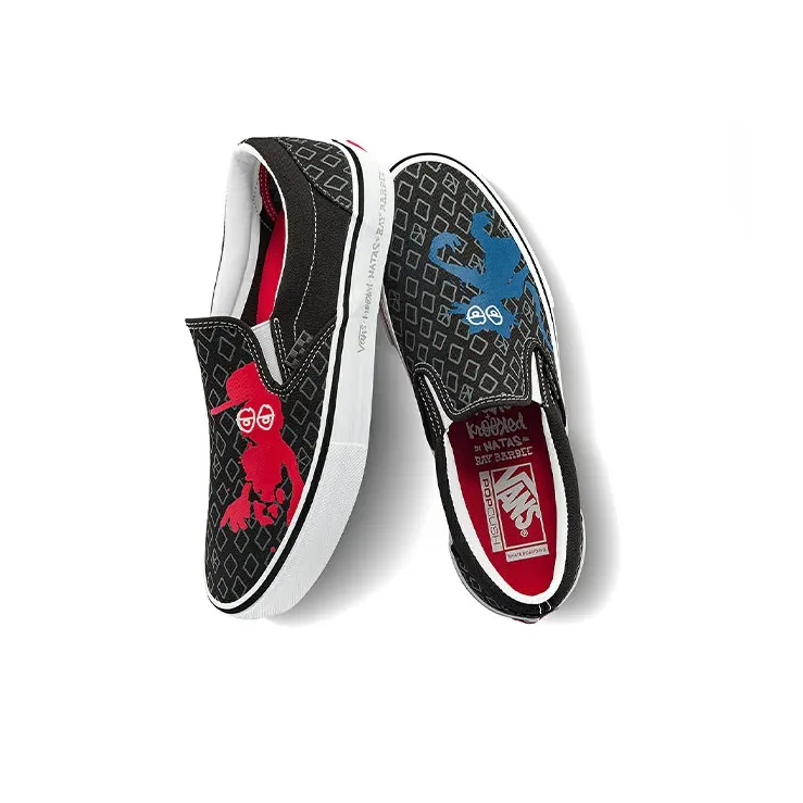 Vans Classic Slip On Krooked By Natas For Ray Black-3