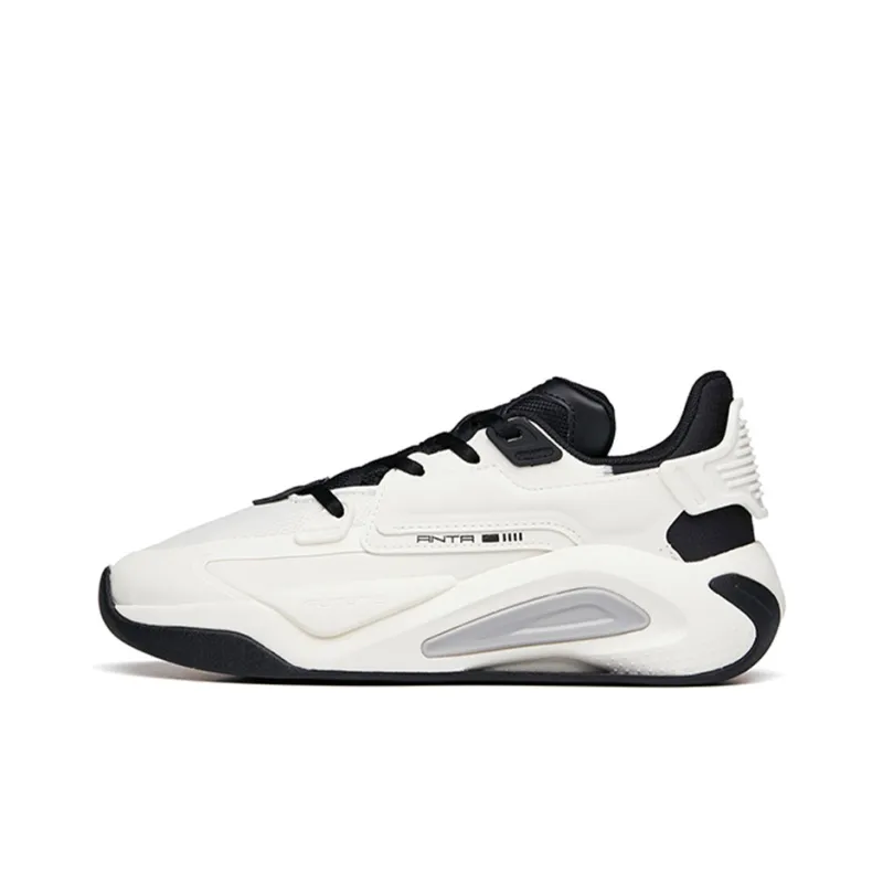 Anta Life Collection Super Body Anti Slip Wear Resistant Low Top Skateboard Shoes Women's White Black-0
