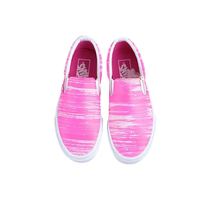 Vans Slip on Pink/White Women's-2