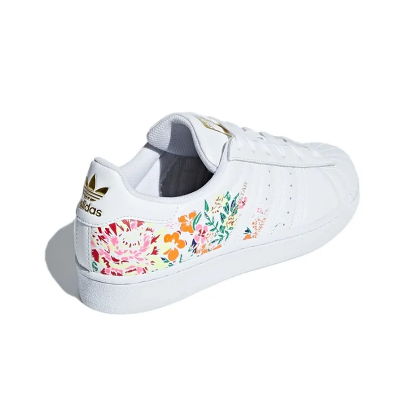 Adidas Superstar Floral Gold Metallic Women's-3