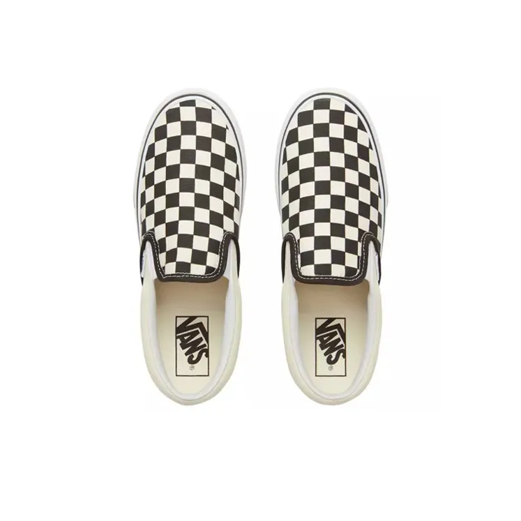Vans Classic Slip On Platform 'Checker Black White'-2