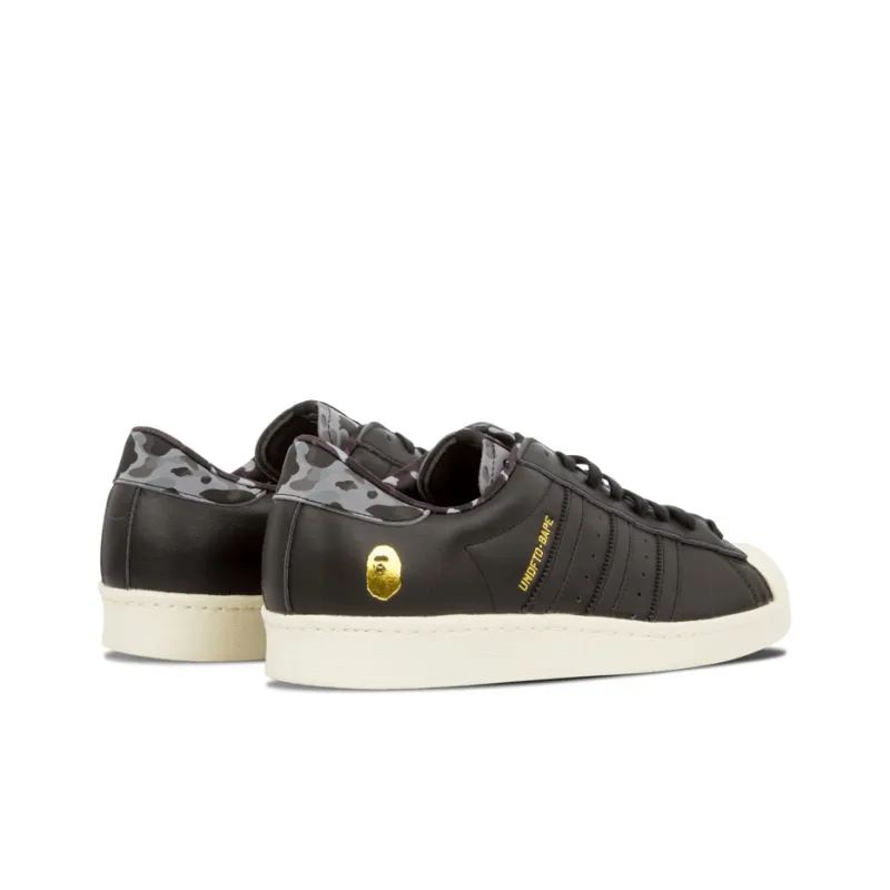 Adidas Superstar 80s Undefeated Bape Black-3