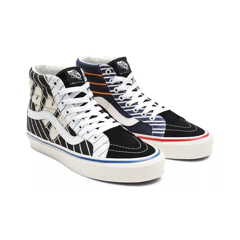 Vans SK8 Hi Black White Red-2