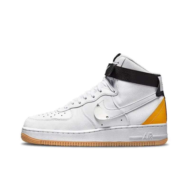 Nike Air Force 1 High Nba White University Gold-0