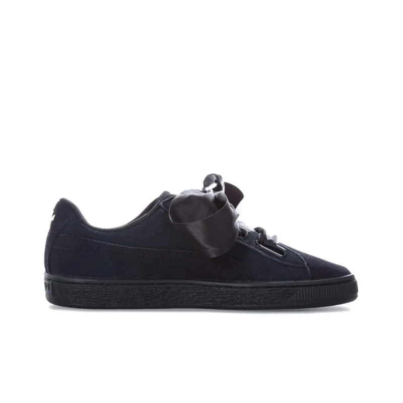 PUMA Suede Heart Pebble Shoes Black Women's-1