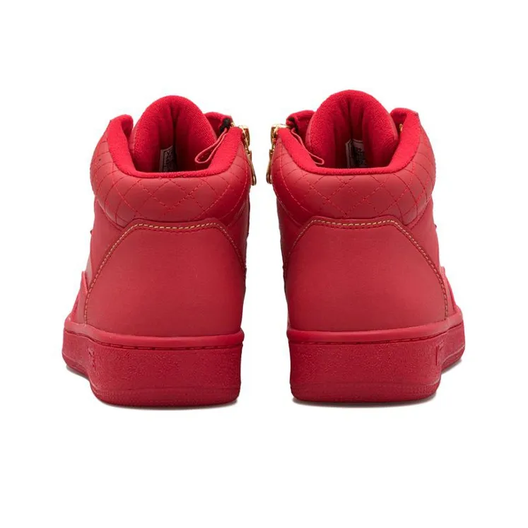 Vans Skateboard Shoes Unisex High Top Red Gold-3