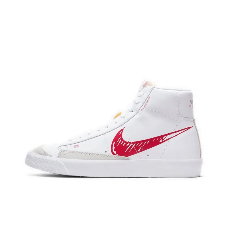 Nike Blazer Mid 77 Sketch White Red-0