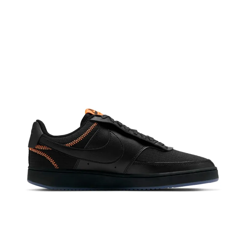 Nike Court Vision Low Premium 'Black Total Orange'-1