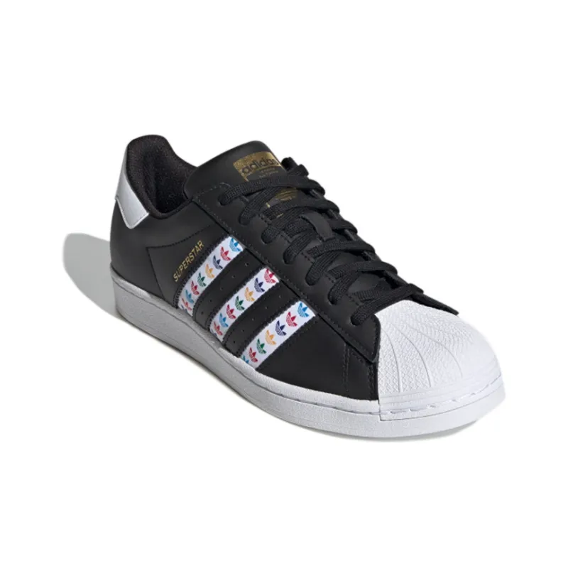 Adidas Superstar Black Multi Color Trefoil Stripes-2