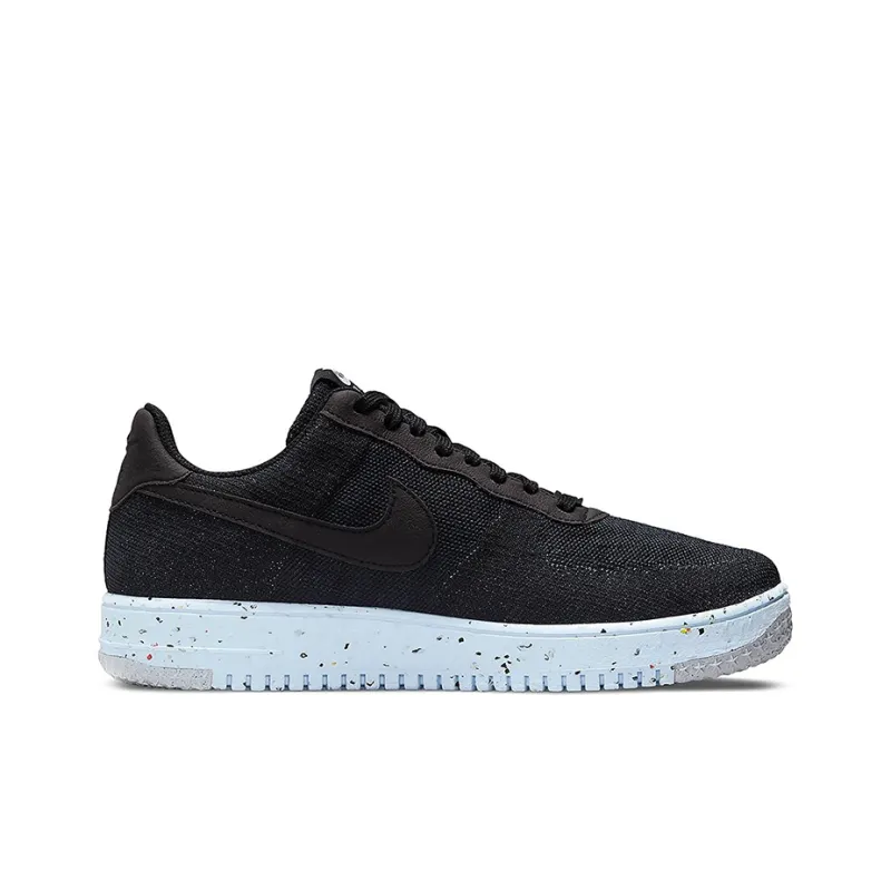 Nike Air Force 1 Low Crater Flyknit Black Chambray Blue-1