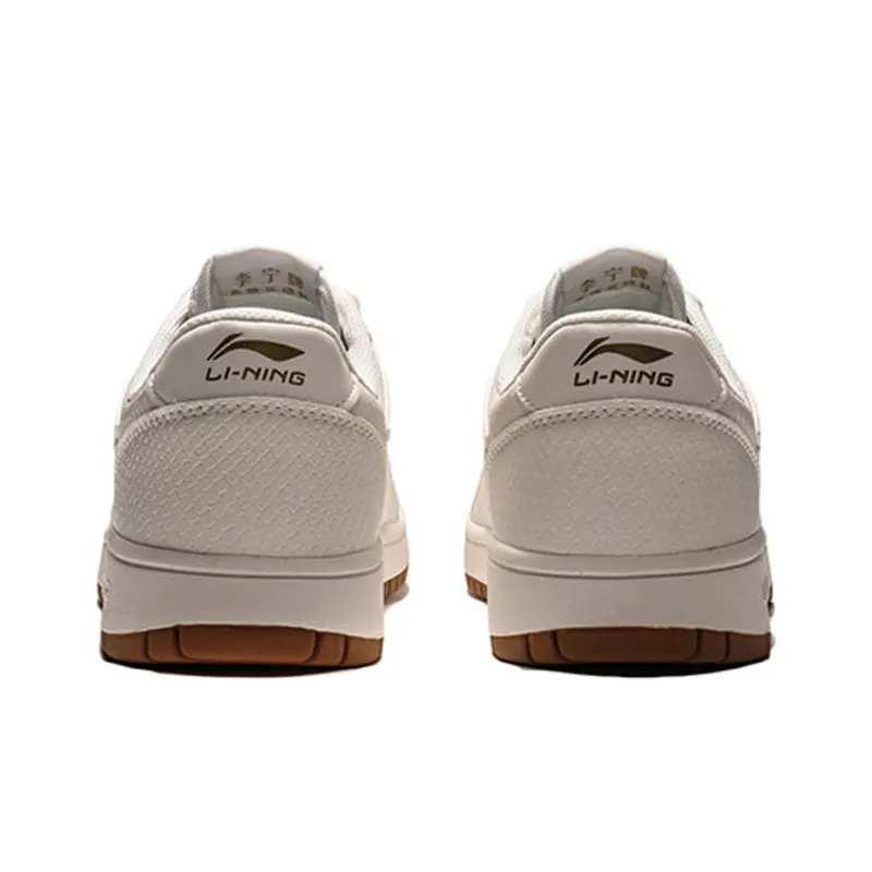 LiNing Low Top Skateboard Shoes Men's White-4