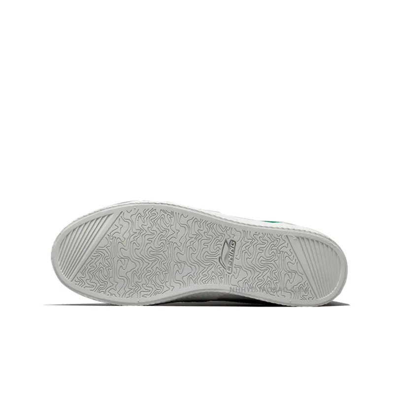 LiNing Wave Vntg Lightweight Low-Top Skateboard Shoes Men's White Green-3