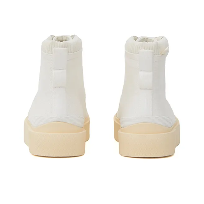 EQLZ EQUALIZER Fault High Anti Slip And Wear Resistant Lightweight High Top Skateboard Shoes Unisex Heron White-5