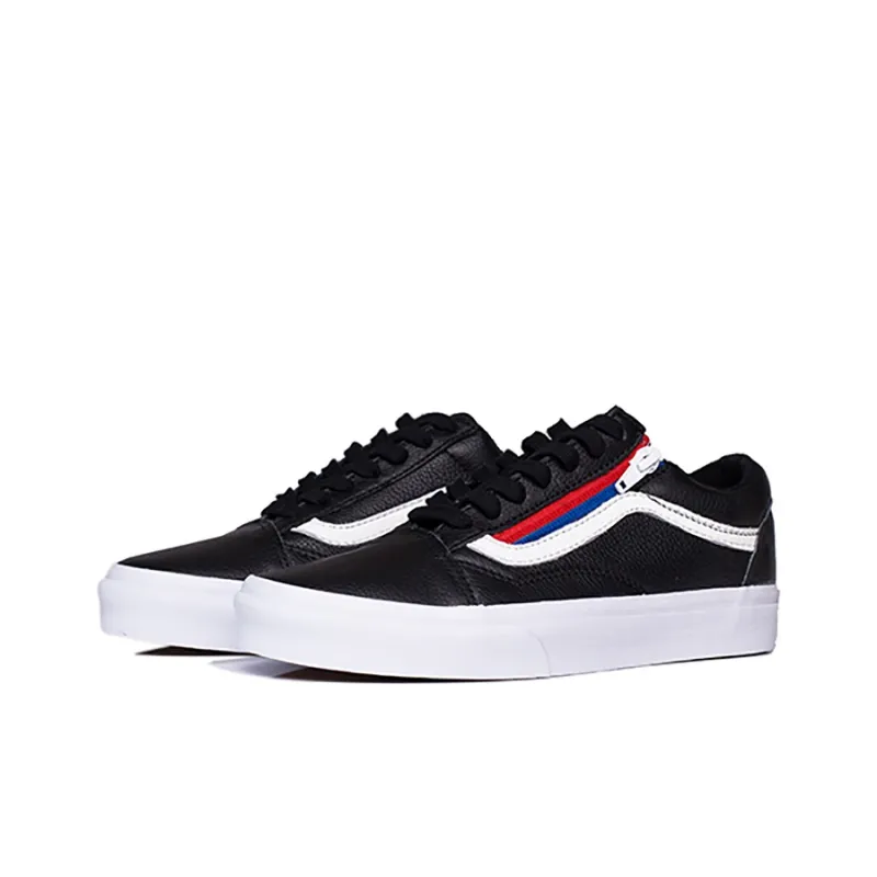 Vans Old Skool Zip Leather Black-2