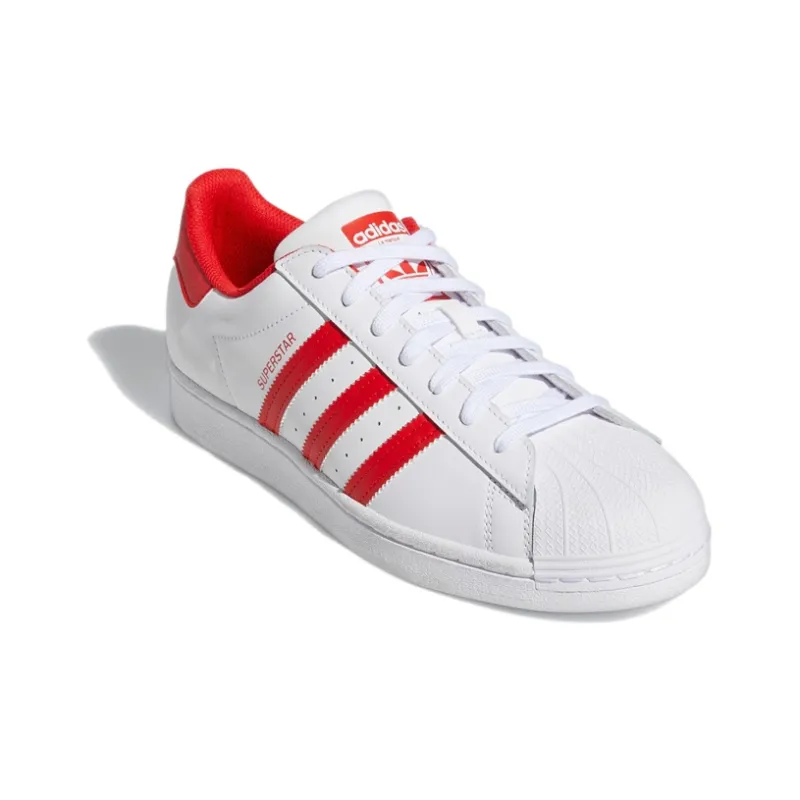 Adidas Superstar Cloud White Vivid Red-2