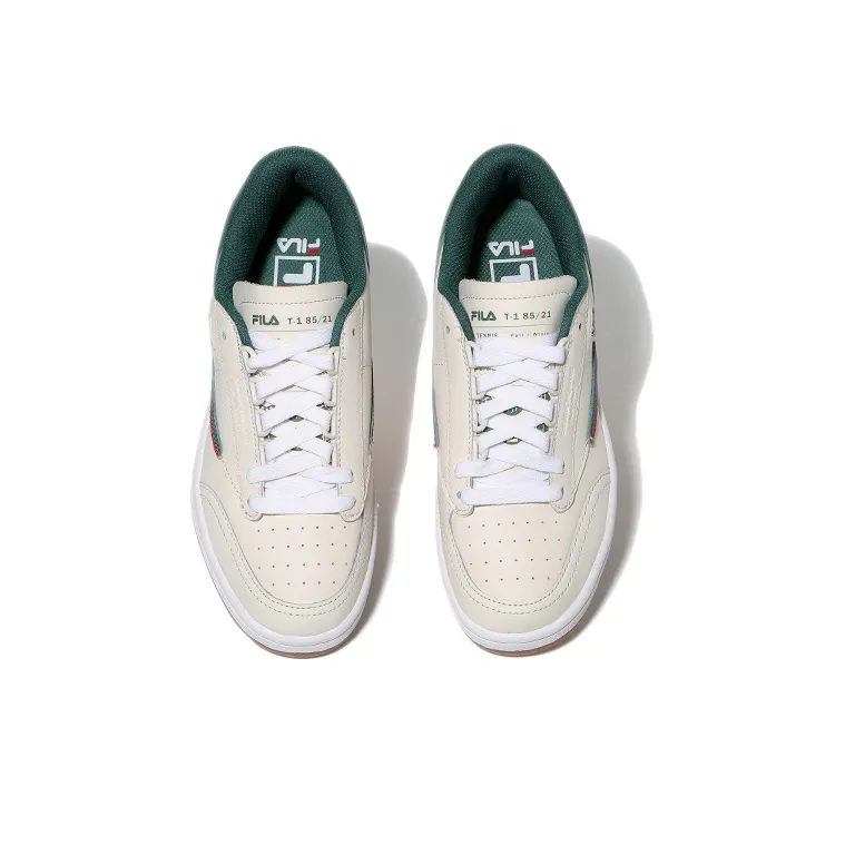 FILA Unisex Low Top Sneakers White/Red/Green-3