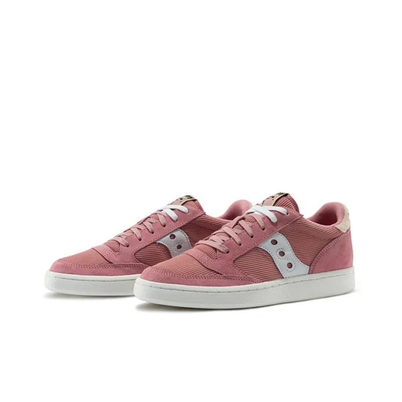 Saucony Skateboard Shoes Women's Low Top Pink/White-2