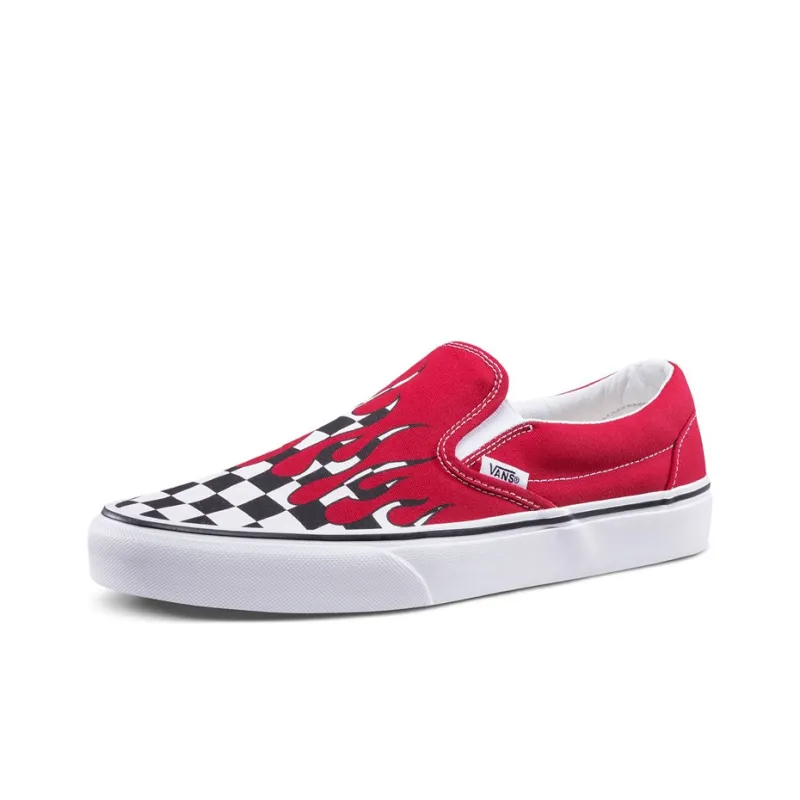 Vans Slip On Checker Flame Red-2