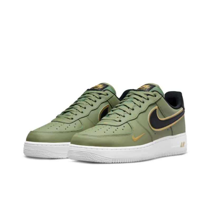 Nike Air Force 1 Low '07 LV8 Double Swoosh Olive Gold Black-2
