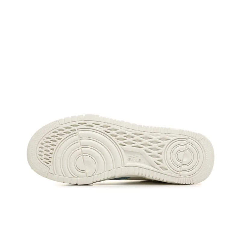 Erke Limbo Slip Resistant Shock Absorbers With Abrasion Resistant Properties Low Top Skateboard Shoes Men's White Blue-4