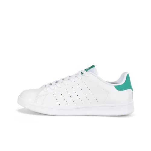 PEAK Skateboard Shoes Women's Low-Top Large White/Grass Green