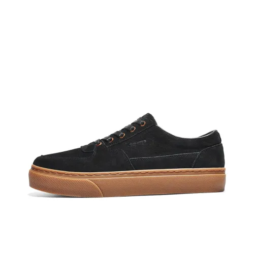 Jeep Skateboard Shoes Men Low-Top Black