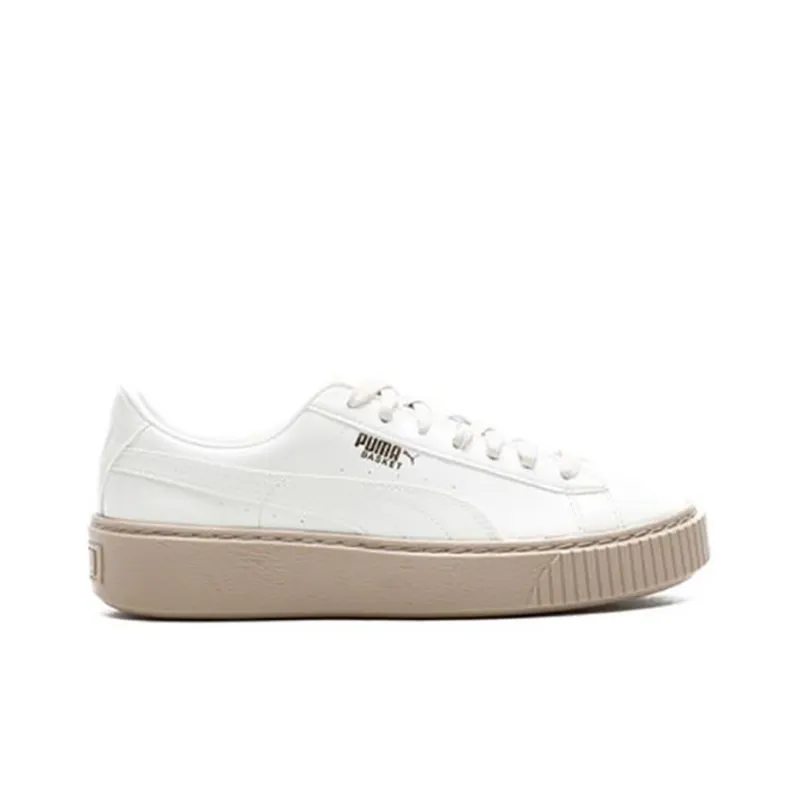 PUMA Basket Platform Patent Marshmallow 'White' Women's-1