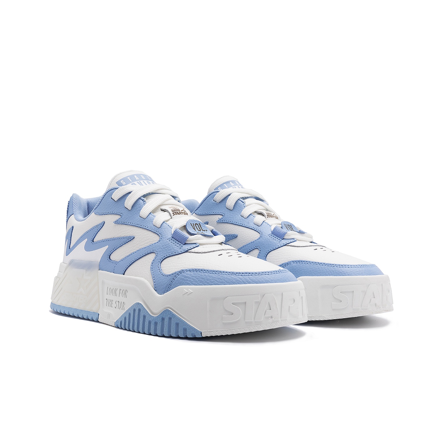STARTER Skateboard Shoes Men Low-Top Blue White - POIZON