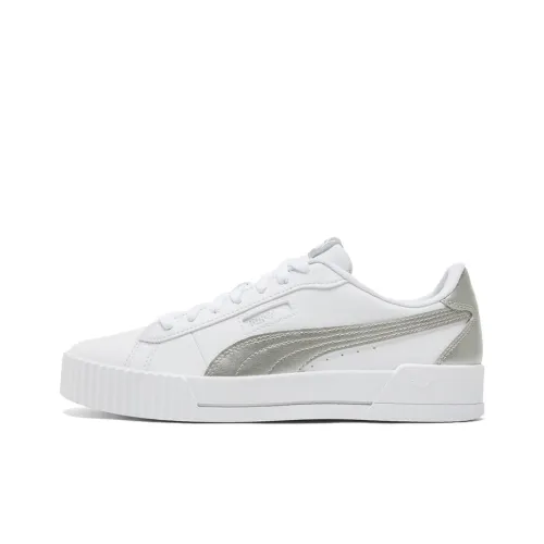 PUMA Carina Series Skateboard Shoes Women's Low-Top White/Gray