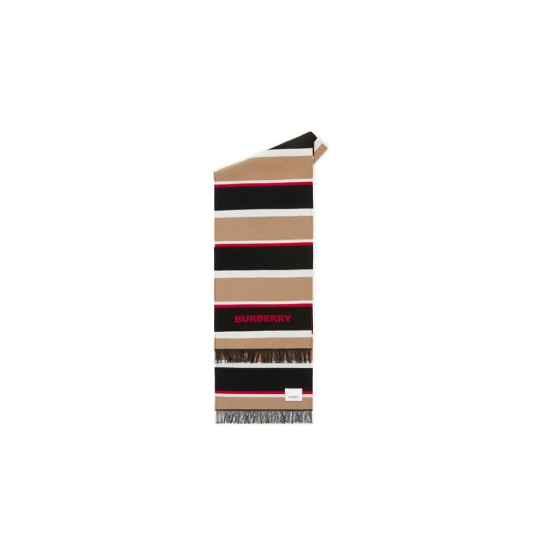 Burberry Kids Striped Wool Scarf-2