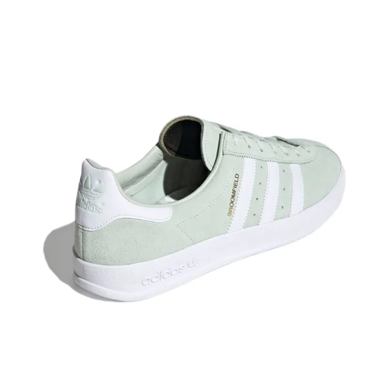 Adidas Originals Broomfield Durable Breathable Lightweight Low Top Skateboard Shoes Men's White Green-3