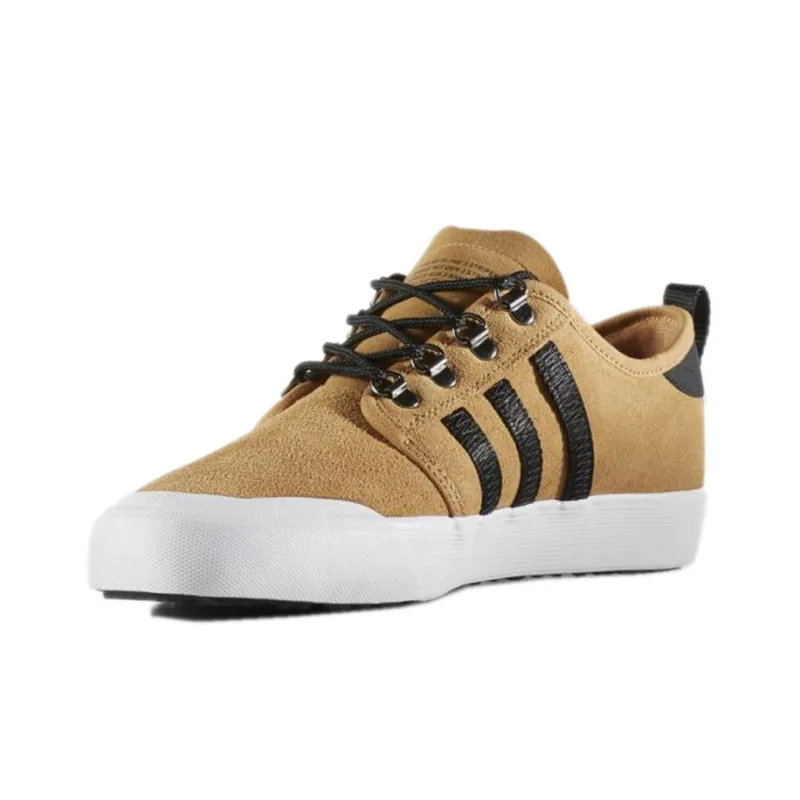 Adidas Originals Seeley Outdoor Anti-Slip Wear-Resistant Low-Top Skateboard Shoes Men's Brown-1