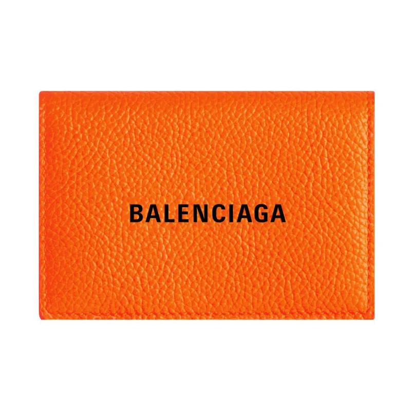 Balenciaga Calfskin Wallet Women's Fluorescent Orange-0
