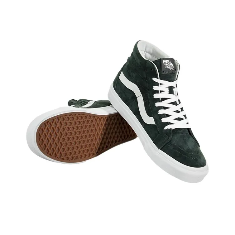Vans Sk8 Hi Re Issue Pig Suede Darkest Spruce-4