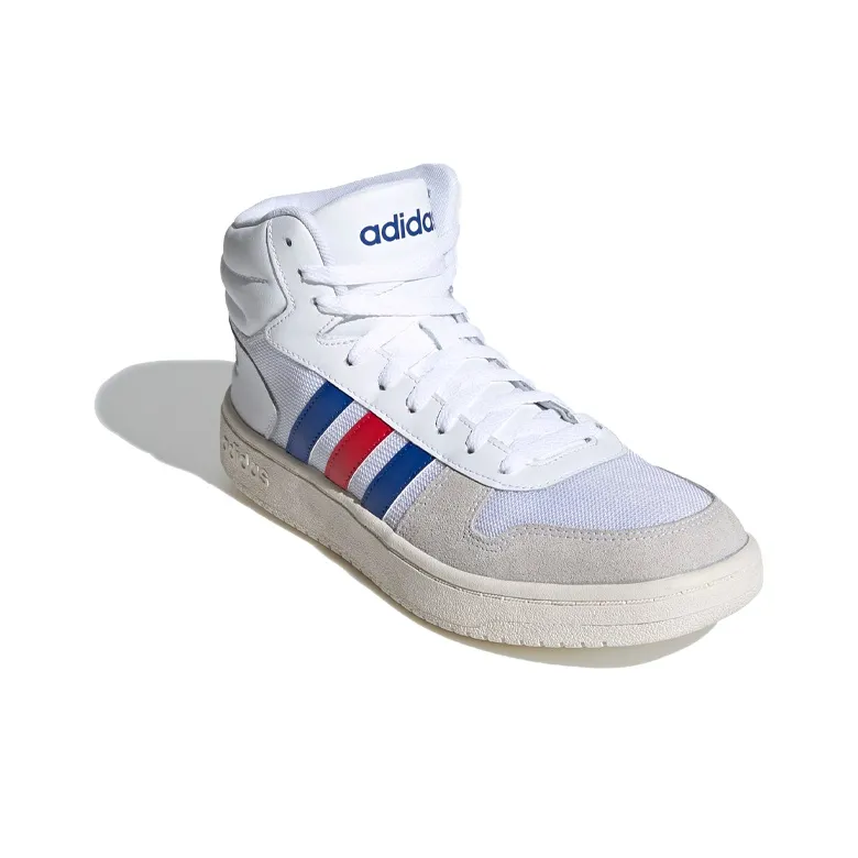 Adidas Hoops 2.0 Mid White Royal Scarlet-2