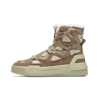 Lanvin x FILA Lanvin High Top Skateboard Shoes Women's Creamy Beige