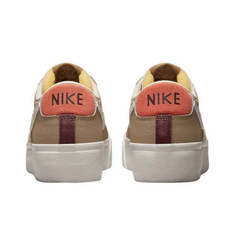 Nike Blazer Low Platform 'Brown White Red' Women's-4